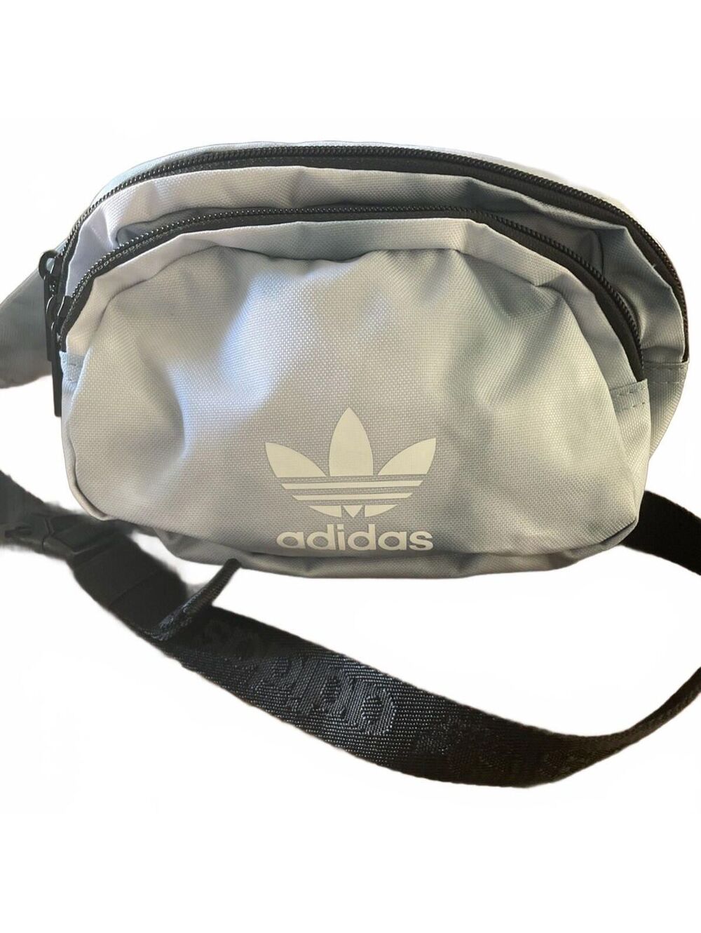 Adidas Trefoil Waist Bag Tie Dye Blue Puffer Fanny Pack Adjustable Strap Gym